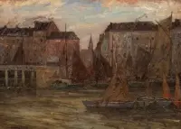 Leopold Schönchen, Ostenda, olej, płótno, 36
