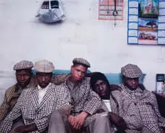 Pieter Hugo, Loyiso Mayga, Wandise Ngcama, Lunga White, Luyanda Mzantsi and Khungsile Mdolo after their initiation ceremony, Mthatha, 2008, C-print on a Dibond mount
