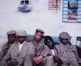 Loyiso Mayga, Wandise Ngcama, Lunga White, Luyanda Mzantsi and Khungsile Mdolo after their initiation ceremony, Mthatha, 2008 by Pieter Hugo, C-print on a Dibond mount, sold Sep 2024