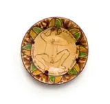 Bowl with text and a nude figure I by Hylton Nel, painted and glazed ceramic, sold Sep 2024