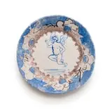 Bowl with a blue angel by Hylton Nel, painted and glazed ceramic, sold Sep 2024