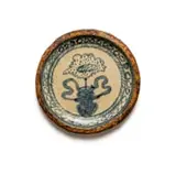 Plate with a flower in a vase II by Hylton Nel, painted and glazed ceramic, sold Sep 2024