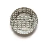 Plate with an abstract grey triangle motif by Hylton Nel, painted and glazed ceramic, sold Sep 2024