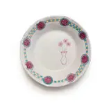Bowl with a check motif and a vase of flowers II by Hylton Nel, painted and glazed ceramic, sold Sep 2024