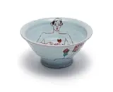 Bowl with a male nude figure by Hylton Nel, painted and glazed ceramic, sold Sep 2024