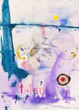 Wayne Barker, Trashed, watercolour and enamel on paper