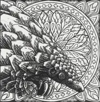 John Moore, Icon Series: Pangolin, linocut on paper