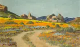 David Botha, Namaqualand in Spring, oil on canvas laid down on board