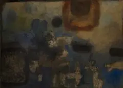 Douglas Portway, Abstract No. 15, mixed media on paper laid down on canvas