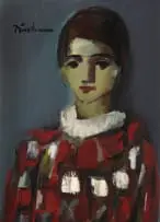 Carl Büchner, Portrait of a Harlequin, oil on canvas