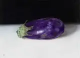 Alex Emsley, Aubergine, oil on canvas laid down on board
