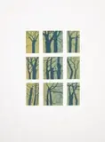 Treescapes by Alice Goldin, screenprint on paper, offered Jun 2024