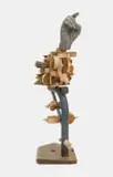 Late Punishment by Kemang Wa Lehulere, 2023, salvaged school desks, concrete, wing nuts and screws, sold Feb 2024