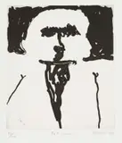 Robert Hodgins, Fat Man, etching on paper