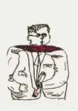 Robert Hodgins, Graduate, etching on paper