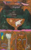 Nina Romm, A Vista Either Epic Mythic or Romantic, series LS, mixed media on board