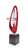 Paul Stein, Ellipsis : Variation I, steel with 2k auto-lacquer gloss finish, on a steel base with textured emulsion and a satin black finish