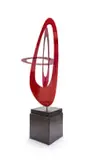 Paul Stein, Ellipsis : Variation I, steel with 2k auto-lacquer gloss finish, on a steel base with textured emulsion and a satin black finish