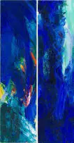 Jenny Stadler, Blue Hawaii I and II, diptych, oil on canvas