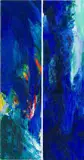 Jenny Stadler, Blue Hawaii I and II, diptych, oil on canvas