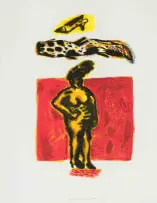André Naudé, Ageing South Coast Siren, lithograph on paper