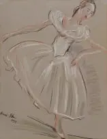 Irma Stern, Ballerina, chalk pastel on paper