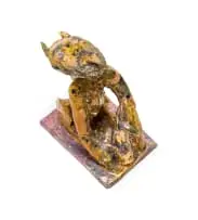 Satyr by Ruan Hoffmann, painted and glazed ceramic, sold Dec 2024