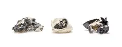 Tech Noir Wall Objects, three by Dion Kieft, painted and glazed ceramic, offered Dec 2024