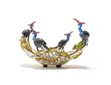 Ardmore Ceramic Studio, Bowl with guinea fowls and floral motif