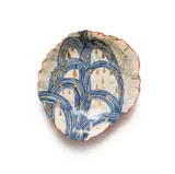 Ruan Hoffmann, Fountain, painted and glazed ceramic with gold lustre