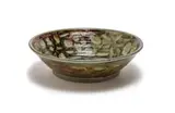 Esias Bosch, Bowl with green and brown patterning, painted and glazed ceramic