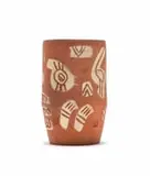 Walter Battiss, Vase, painted, incised and glazed ceramic