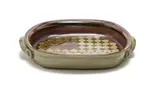 Digby Hoets, Brown and green tray with geometric patterning