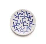 Ruan Hoffmann, Plate with large abstract geometric pattern, painted and glazed ceramic