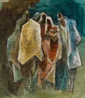 Ernest Ullmann, Group with Mother, oil