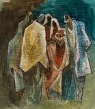 Ernest Ullmann, Group with Mother, oil