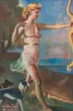 Gladstone (William Ewart) Solomon, Diana, oil on canvas laid down on board