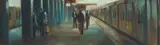 Sasha Hartslief, Train Station, oil on canvas