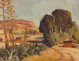 Terence McCaw, Landscape with Aloes and Hut