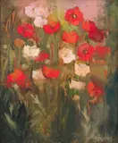 Frank Spears, Poppies, oil on canvas