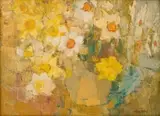Frank Spears, Daffodils Narcissus, oil on canvas laid down on board