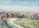 Gerhard Batha, Provencal Farmstead, oil on artist’s board