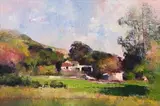 Landscape with House amongst Trees by Errol Boyley, oil on canvas laid down on board, offered Dec 2024