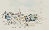 Gregoire Boonzaier, Village with Church Spire