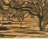 Alice Goldin, Ivioi Triptych III, woodcut print on tissue paper