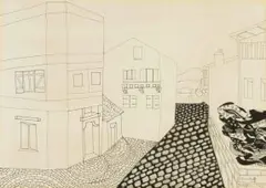 Catherine Paynter, St. Jean-De-Luz, ink on Paper