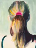 Ina van Zyl, Girl with Ponytail, watercolour on paper