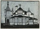 Carola Brotherton, 244 Jacob Maré Street, woodcut print on paper
