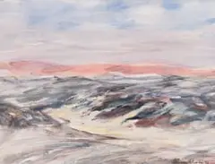 Alice Elahi, From the Track to the Gobabeb through the Desert, watercolour on paper