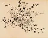 Walter Battiss, Abstract Composition, ink on paper